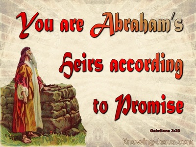 Galatians 3:29 Abraham's Heirs According To Promise (red)